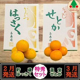 【ふるさと納税】定期便 貯蔵 はっさく ＆ ハウス せとか 全2回 南泰園 特秀 セット みかん | みかん フルーツ 果物 くだもの 食品 人気 おすすめ 送料無料