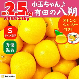 【ふるさと納税】八朔 (はっさく) 小玉ちゃん 箱込 2.5kg(内容量約 2.3kg) 秀品 優品 混合 Sサイズ以下 和歌山県産 産地直送【おまけ付き】【みかんの会】 | みかん 八朔 和歌山 大玉 秀 優 産地直送 和歌山県 有田川町 ふるさと納税 返礼品 故郷納税