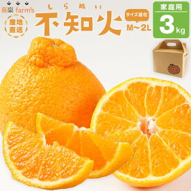 【ふるさと納税】【産地直送】☆不知火☆家庭用☆約3kg | みかん 不知火 柑橘 和歌山 有田 しらぬい 柑橘類 和歌山県 有田川町 果物 フルーツ 家庭用 3kg ふるさと納税 返礼品 故郷納税