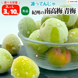 【ふるさと納税】【選べる容量】【2025年7月上旬～出荷予定】梅 冷凍 青梅 南高梅 3～10kg 秀品 2L or Lサイズ 和歌山県産 紀州有田 【みかんの会】 | フルーツ 果物 くだもの 食品 人気 おすすめ 送料無料