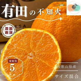 【ふるさと納税】【先行予約】 不知火 5kg 家庭用 サイズ混合 柑橘 フルーツ 産地直送 お取り寄せ 送料無料 | しらぬい 不知火 果物 シラヌイ 家庭用 わけあり フルーツ 有田 和歌山 人気 おすすめ お試し 送料無料 産地直送 柑橘 低農薬栽培