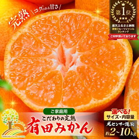 【ふるさと納税】 訳あり 有田 みかん ご家庭用 光センサー 選別 甘い 果物 フルーツ お取り寄せ 送料無料 和歌山 から 産地直送 農家直送 小玉 大玉 2kg 4kg 5kg 6kg 8kg 10kg わけあり