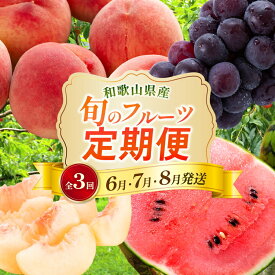 【ふるさと納税】〈定期便〉【6・7・8月 全3回】和歌山の夏の人気フルーツ（小玉スイカ・桃・たねなしピオーネ） ｜フルーツ ふるーつ 果物 くだもの 詰め合わせ 果物定期便 夏 秋※北海道・沖縄・離島への配送不可
