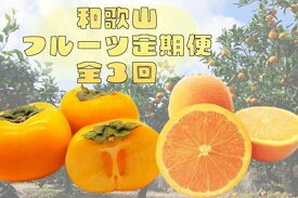 【ふるさと納税】〈定期便〉【10・11・12月 全3回】和歌山人気のフルーツ定期便（柿・みかん）【魚鶴厳選】