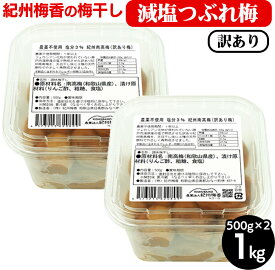 【ふるさと納税】梅干し 無農薬、無添加の訳あり減塩つぶれ梅1kg（500g×2）塩分3％ ◇ ｜ 和歌山 みなべ町 梅干し ウメ 梅 梅干 南高梅 減塩