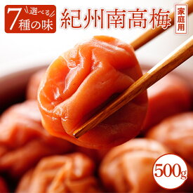 【ふるさと納税】味が選べる！【ご家庭用】紀州南高梅 500g | 国産 紀州 南高梅 梅干し うめぼし 梅 500g お弁当 おかず 塩分控えめ ふるさと納税 夏の味覚※北海道・沖縄・離島への配送不可