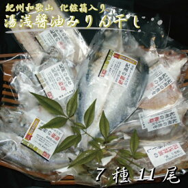 【ふるさと納税】鯛入り梅塩干物と湯浅醤油みりん干し7品種11尾入りの詰め合わせ【和歌山の近海でとれた新鮮魚】【TM66】 | 干物 詰合せ みりん 梅塩 魚 お魚 さかな 海産物 食品 人気 おすすめ 送料無料 和歌山 由良