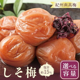 【ふるさと納税】【選べる内容量】いなみの里梅園　紀州南高梅　しそ梅　塩分約15％【和歌山産】　印南町