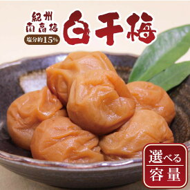 【ふるさと納税】【選べる内容量】いなみの里梅園　紀州南高梅　白干梅　塩分約15％【和歌山産】印南町