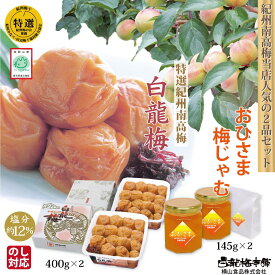 【ふるさと納税】 特選紀州南高梅白龍梅と無添加おひさま梅じゃむ　人気の2セット | 梅干し 梅干 梅ジャム セット 詰め合わせ 特選 南高梅 梅 うめ ウメ 無添加