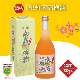 【ふるさと納税】紀州南高梅酒 720ml×2本セット｜13度 熟成仕込み フルーティーで飲みやすい 梅酒 リキュール 和歌山南高梅