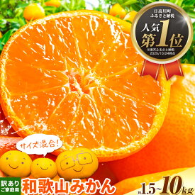 【ふるさと納税】和歌山県産 訳あり みかん (3S～3L) 選べる内容量 約1.5kg 約5kg 約10kg《11月上旬-12月末頃出荷》和歌山県 日高川町 果物 フルーツ 訳ありみかん 家庭用 お試し 大容量 みかん 5kg みかん 10kg 5,000円以下