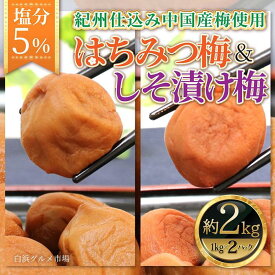 【ふるさと納税】紀州仕込み（中国産梅）はちみつ＆しそ漬け塩分5％（1kg×各1パック）【白浜グルメ市場】 | 楽天ふるさと 和歌山県 和歌山 白浜町 梅干し 梅干 梅 うめ はちみつ 蜂蜜梅干し 紀州梅干し 紀州梅 ご飯のお供 ごはんのお供 ご飯のおとも 漬け物 漬物 紀州