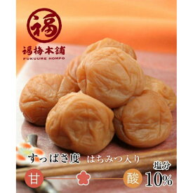 【ふるさと納税】ご家庭用 はちみつ梅干し まろやか梅 大粒 250g 塩分10％ 最高級紀州南高梅 和歌山県産 福梅本舗 | 白浜町 紀州南高梅 はちみつ梅 大粒 ご家庭用 まろやか味 ご飯のお供 酸味控えめ 和歌山産 保存食 ふるさと納税