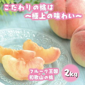 【ふるさと納税】フルーツ王国　和歌山の桃　約2kg（fr-06）【先行予約】【2024年6月中旬～7月下旬発送】 | 和歌山県 和歌山 上富田 楽天ふるさと 納税 返礼 桃 フルーツ 果物 果実 くだもの もも モモ 旬の果物