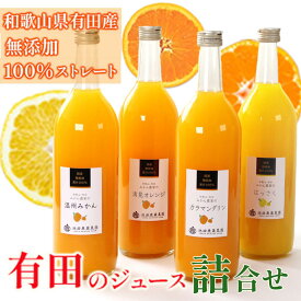 【ふるさと納税】無添加・有田のジュース詰合せ720ml×4本・3種［種類おまかせ］［IKE239］ | フルーツ 果物 くだもの 食品 人気 おすすめ 送料無料