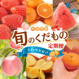 【ふるさと納税】わかやま旬のくだもの定期便 全6回【S】（配送日時指定不可）※北海道・沖縄・離島への配送不可 / 定期便 フルーツ いちご イチゴ 清見オレンジ すいか 桃 柿 みかん 6回