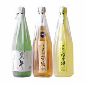 【ふるさと納税】黒牛 3本セット (純米酒720ml/梅酒720ml/ゆず酒720ml)名手酒造(E002) | 和歌山県 和歌山 那智勝浦町 梅酒 酒 お酒 アルコール さけ 飲み物 飲料 日本酒 純米酒 地酒 返礼品 名産品 特産品 お土産 お取り寄せ 宅飲み 家飲み 美味しい おいしい 晩酌 取り寄せ