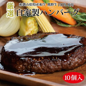 【ふるさと納税】熊野牛 自家製ハンバーグ 10個入