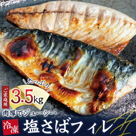 【ふるさと納税】【ご家庭用】大容量！塩さばフィレ 3.5kg/さば サバ 鯖 フィレ 切り身 切身 魚 海鮮 焼き魚 おかず