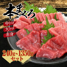 【ふるさと納税】 マグロ 本マグロ 養殖 トロ ＆ 赤身セット 240g or 500g or 1kg or 1350g【配達指定日不可】 / まぐろ 赤身 トロ 中トロ 大トロ 刺身 さしみ まぐろ赤身 冷凍 年末 年内 正月 高級 養殖 人気 高評価 本鮪 魚 海鮮 冷凍 魚介 串本町 送料無料 柵