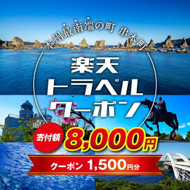 【ふるさと納税】 和歌山県串本町の対象施設で使える楽天トラベルクーポン 寄付額8,000円 ＜レビューキャンペーン対象外＞ 旅行 和歌山 串本 観光 温泉 ホテル 旅館 クーポン チケット 予約 支援 応援 宿泊 宿泊券 関西 近畿