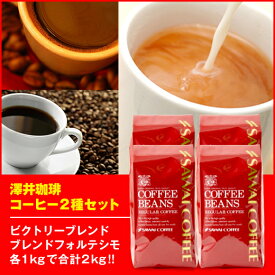 【ふるさと納税】A24-254 澤井珈琲 コーヒー2種セット　500g×4袋【豆のまま】
