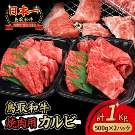 【ふるさと納税】鳥取和牛 焼肉 用 カルビ 1kg（約500g×2） 牛肉 バーベキュー 肉 鳥取和牛 ブランド牛 焼肉 国産