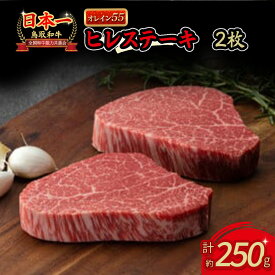 【ふるさと納税】 鳥取和牛 オレイン55 ヒレステーキ 250g （2枚） 牛肉 ヒレ ヒレステーキ 和牛 国産牛 ステーキ 黒毛和牛 肉 国産 ブランド牛 赤身 希少部位 最高級部位 鳥取県 倉吉市