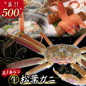 【ふるさと納税】【魚倉】足1本なし 生 松葉ガニ （並500g） 訳あり 松葉蟹 欠け カニ かに かにしゃぶ 限定価格 限定寄付額 【11から3月発送予定】