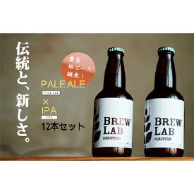 【ふるさと納税】クラフトビール ペールエール ＆ IPA（12本入） BREW　LAB　KURAYOSHI 飲み比べ セット ビール クラフトビール 酒 母の日 父の日 敬老の日