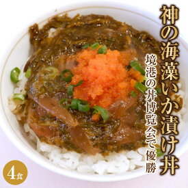 【ふるさと納税】神の海藻いか漬け丼 (4食)