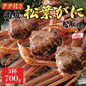 【ふるさと納税】【2025年11月発送】特撰 松葉がに(なま)【ブランドタグ付き】700g超のサイズ 3杯