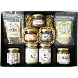 【ふるさと納税】579.【お中元・お歳暮　のし付】前田農園 ご飯のおとも調味料セット | おかず 甘麹醤しお 甘麹醤しょうゆ ごぼう肉みそ 食べる香味ラー油 鳥取らっきょう ご飯 ごはん 白米 米 鳥取県 北栄町 おすすめ 人気 ギフト 贈り物