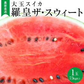 【ふるさと納税】【2026年産先行予約】大玉スイカ『羅皇ザ・スウィート』（こちらの西瓜は大栄西瓜ではありません） 2026年7月上旬～7月中旬頃に順次発送 | 先行予約 西瓜 すいか スイカ フルーツ 果物 鳥取県 北栄町 おすすめ 人気 新鮮