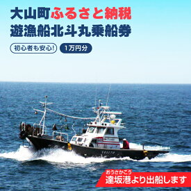 【ふるさと納税】遊漁船北斗丸乗船券 1万円分 鳥取県 鳥取県産 大山町 大山 お土産 返礼品 国産 お取り寄せ