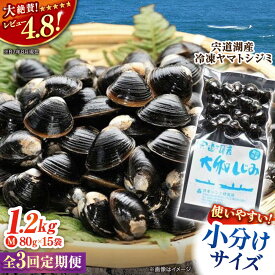 【ふるさと納税】【全3回定期便】シジミ 生産量日本一！宍道湖産 ヤマトシジミMサイズ（真空冷凍） 80g×15袋 島根県松江市/有限会社日本シジミ研究所[ALBS003]｜ しじみ シジミ 蜆 しじみ汁 味噌汁 みそ汁 宍道湖 しんじ湖 砂抜き 砂出し 魚介類 貝 魚貝類 健康 冷凍