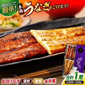 【ふるさと納税】うなぎ うなぎ老舗専門店のパリっとふっくら 紅白うなぎ 蒲焼・素焼半身　(真空パック/秘伝のタレ・藻塩付き) 島根県松江市/株式会社山美世商会[ALDC004]｜ 国産 うなぎ ウナギ 鰻 蒲焼き 蒲焼 国産 冷凍 うな重 ひつまぶし 食べ比べ おすすめ