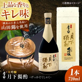 【ふるさと納税】日本酒 李白【大吟醸 月下獨酌】 720ml×1本 島根県松江市/李白酒造有限会社[ALDF019] おすすめ 人気 お酒 酒 おさけ 地酒 大吟醸 ギフト 贈答 贈り物 食中酒 冷酒 島根 松江 お取り寄せ プレゼント 誕生日 記念日 高級 1ご当地酒 山田錦