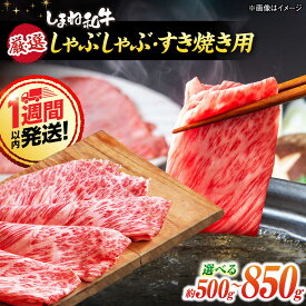 【ふるさと納税】＼スピード配送／【寄附額改定】和牛 しゃぶしゃぶ/すき焼き用 約500g～850g 島根県松江市/株式会社O.R.C[ALEF004]｜ 計約500g 680g 850g しまね和牛 和牛 国産 国産牛 ブランド牛 お取り寄せ すき焼き しゃぶしゃぶ