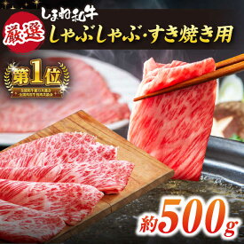 【ふるさと納税】和牛 極上厳選！受賞歴多数 しゃぶしゃぶ/すき焼き用(500g) 島根県松江市/株式会社O.R.C[ALEF004]｜ しまね和牛 和牛 国産 黒毛和牛 高級 国産牛 最高級 ブランド牛 お取り寄せ すき焼き しゃぶしゃぶ ギフト 贈り物 贈答 プレゼント 島根 松江