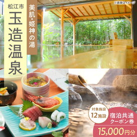 【ふるさと納税】クーポン 玉造温泉共通クーポン券 寄附額5万円 15000円分クーポン 島根県松江市/玉造温泉旅館協同組合[ALHN001]｜ 宿泊クーポン 観光 旅行券 ギフト 贈答 高級 温泉 島根 松江 宿泊 ホテル 旅館 人気 おすすめ 割引 チケット トラベル 宿 家族旅行