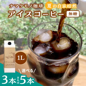 【ふるさと納税】夏の自家焙煎アイスコーヒーセット 【3本 5本】飲料 コーヒー アイスコーヒー 珈琲 無糖 焙煎 セット 数量限定 自家焙煎