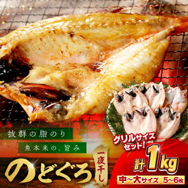 【ふるさと納税】 のどぐろ専門店シーライフ シーライフ のどぐろ一夜干し5〜6枚で計1.0kg「グリルサイズセット」 干物 干もの 一夜干し セット 詰め合わせ 手頃 小分け 個包装 産地直送 のどぐろ ギフト 贈り物 【005_2082】