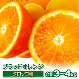 【ふるさと納税】 とっさんのちょい赤オレンジ ブラッドオレンジ タロッコ種 配達指定日不可 2箱 3kg〜4kg フルーツ くだもの 果物