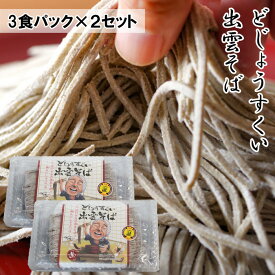 【ふるさと納税】 どじょうすくい出雲そば（3食入×2パック）【出雲そば 生麺 あごだし 飛魚 つゆ そばつゆ つゆ付き セット 麺類 そば パック 島根県 安来市】