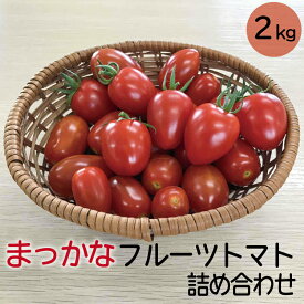 【ふるさと納税】【先行予約】まっかな フルーツ トマト 詰め合わせ 2kg 【完熟トマト 樹上完熟 野菜 ベジタブル 詰め合わせ 栄養 甘い こだわり サラダ 島根県 安来市】