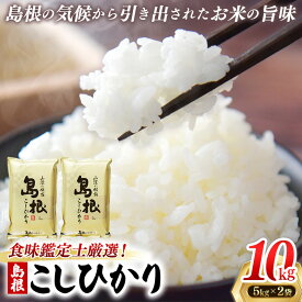 【ふるさと納税】食味鑑定士厳選　島根こしひかり 10kg（5kg×2袋）【米 コシヒカリ 令和7年産 精米 島根県 安来市】