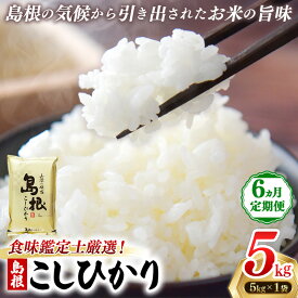 【ふるさと納税】【定期便 6か月】食味鑑定士厳選　島根こしひかり 5kg（5kg×1袋）【白米 コシヒカリ 令和7年産 精米 島根県 安来市】