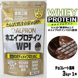 【ふるさと納税】 WPI ホエイプロテイン チョコレート風味 3kg／チョコ アルプロン 島根県産 雲南市産 ホエイ 高たんぱく質 大容量 加工食品 健康食品 美容 ダイエット 体づくり 筋トレ パフォーマンスアップ 国産 砂糖不使用 保存料不使用 増粘剤不使用